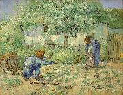 Vincent Van Gogh First Steps, after Millet oil painting on canvas
